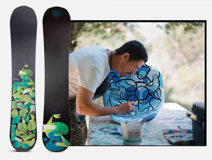 artist series snowboard - mocha latte - by ferris plock – Javatron